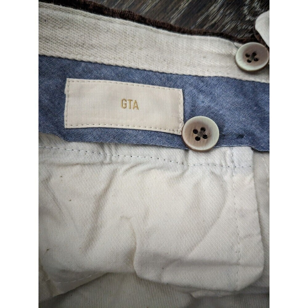 GTA IL PANTALONE Brown Velvet Cotton Pants Trousers EU 46‎ US 33 Waist N48 - Picture 3 of 9